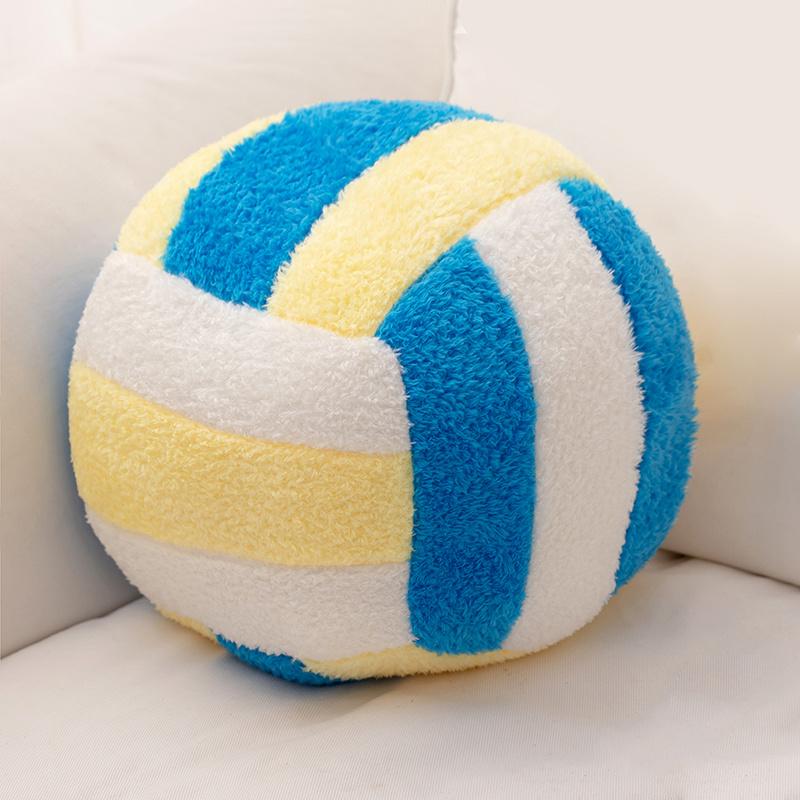 Volleyball Pillow Sports Pillows Volleyball Plush Pillow Sport Theme Fluffy Stuffed Throw Pillow Volleyball Room Decor Gift for Bedroom Decoration Supplies Soft Cushions