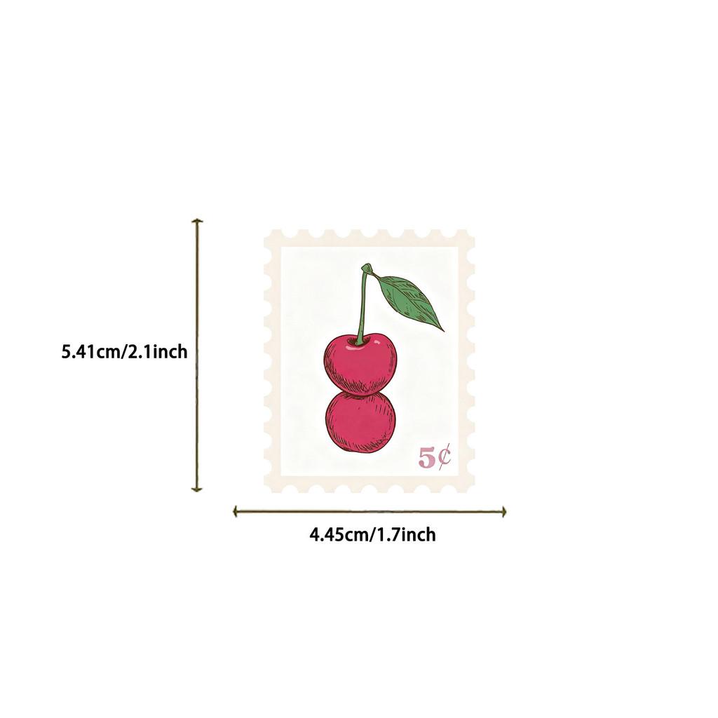 100Pcs Red Cherry Girl Retro Aesthetic Graffiti Stickers Waterproof PVC Decals for Guitar