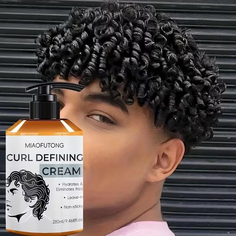 Men's Favorite 9.468fl.oz Curl Defining Cream with Moroccan Argan Oil, Coconut Oil & Shea Butter for Long-Lasting Bounce - Perfect for Leslie Waves, Curly and Loose Curls, Hydrates & Enhances Definition while Smoothing Frizz - Essential Travel Gift for Bo