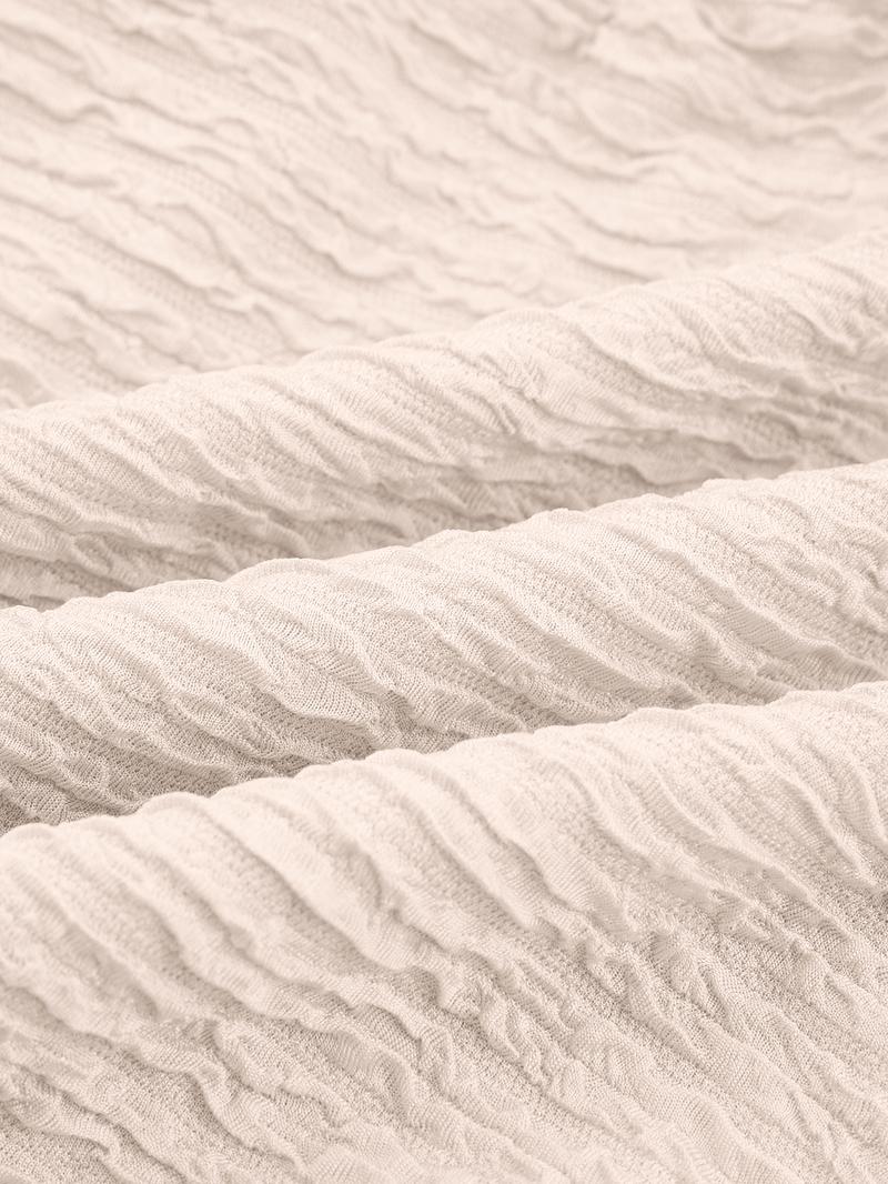 Aliling Elegant Women's Asymmetrical Neck Ruffle Mini Dress, Sexy Party Casual Knit Long Sleeve, Fitted Plain Design for All Seasons