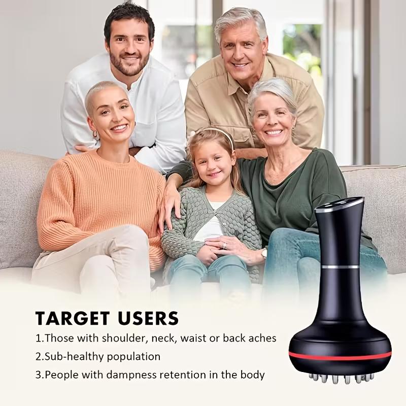 【Valentine's Day Gift】 Electric massage brush - FullBody Abdomen, Leg, Back and Shoulder Massage,USB Charging TPE Muscle Soothing, Portable Electric massage brush, Holiday Gifts for Parents,Home Fitness Tools 16  head  massager whole body muscle fascial