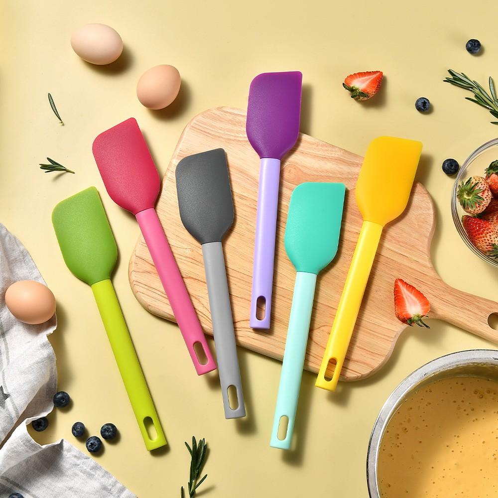 New Color Block Silicone Spatula, Butter Scrape Tool, Cake Smear Knife, Cream Scraper, Kitchen Baking Tools, Essential Bakery Equipment