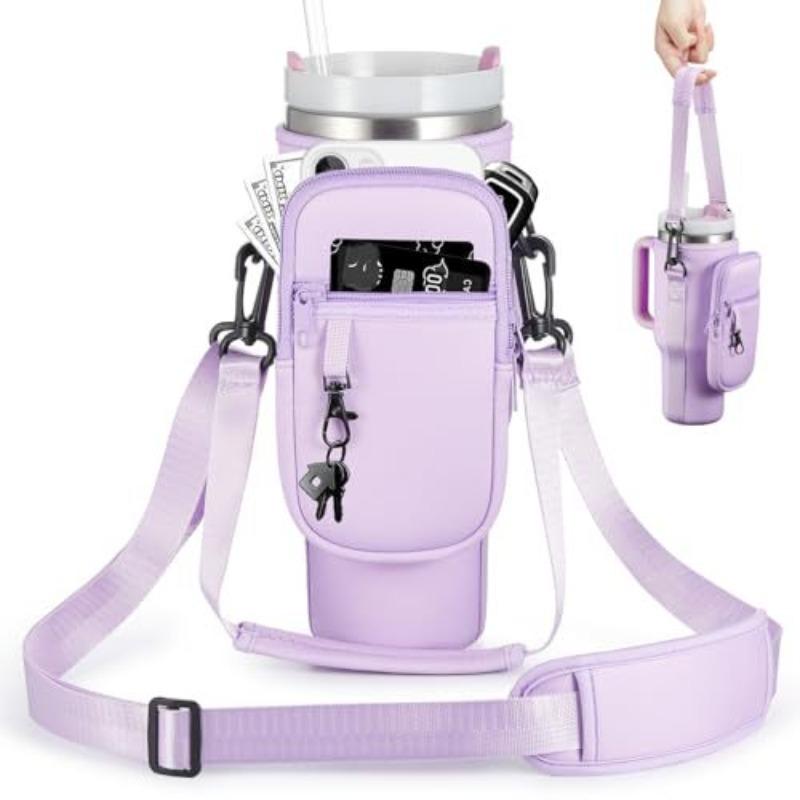 Multifunctional Keychain Set with Zipper Pulls & Climbing Buckles, Trendy Insulated Travel Tumbler Cup Sleeve for 40oz Ice King Cups, Perfect Gift Idea, Drink Carrier In Cupholder
