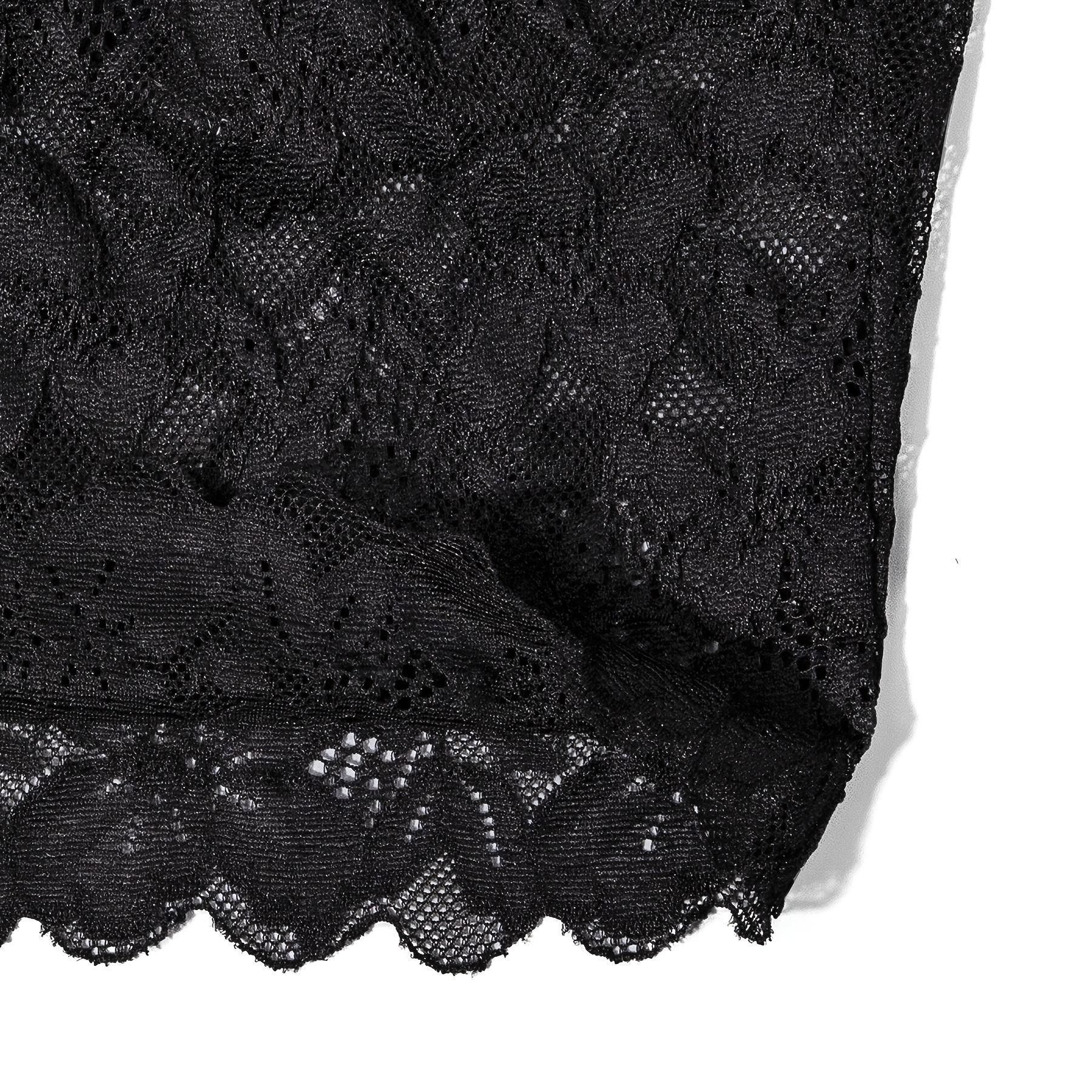 Women's Sexy Contrast Lace Spaghetti Strap Crop Tank Top, Regular Fit, Short Length Sheer Tube Top