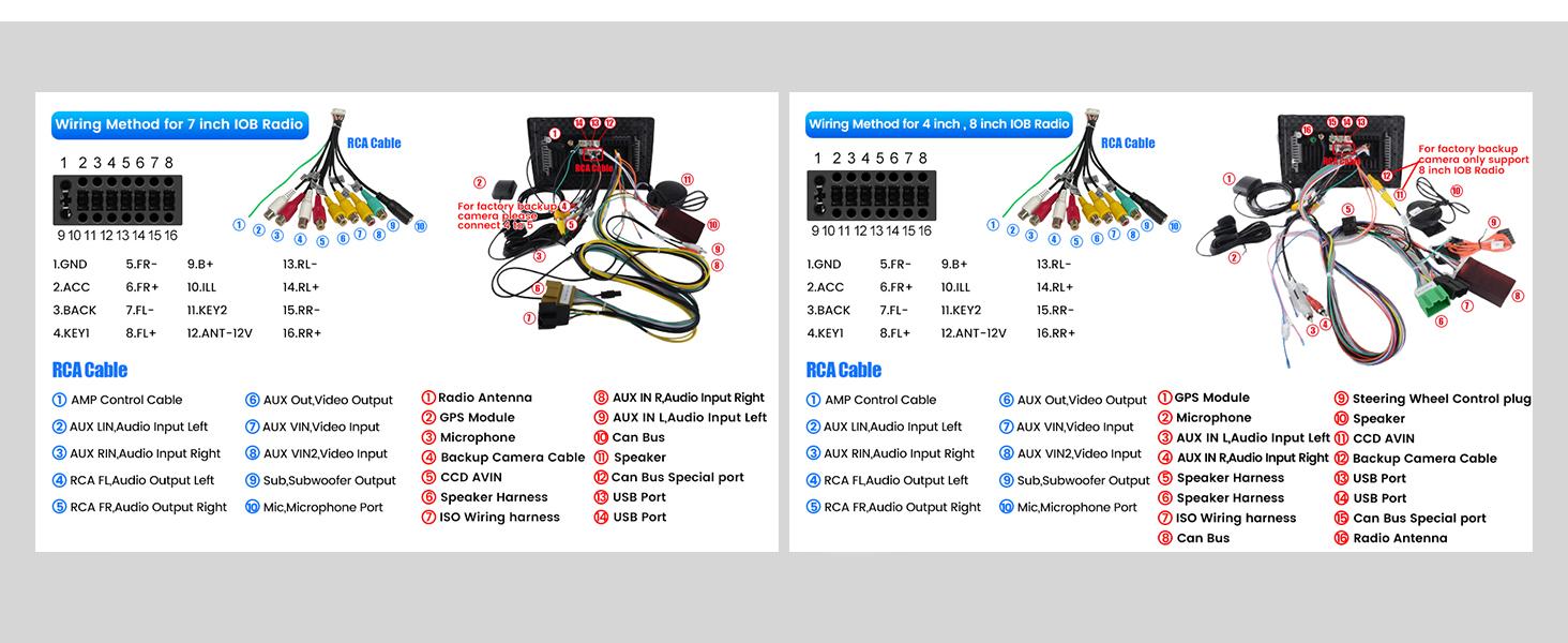 Car Stereo for Chevy Silverado GMC Sierra 2014-2018 touch screen has Android Auto Wireless Carplay, Bluetooth WIFI supports GPS Navigation (With Bose system, you need to purchase an additional fiber optic box! ! !）