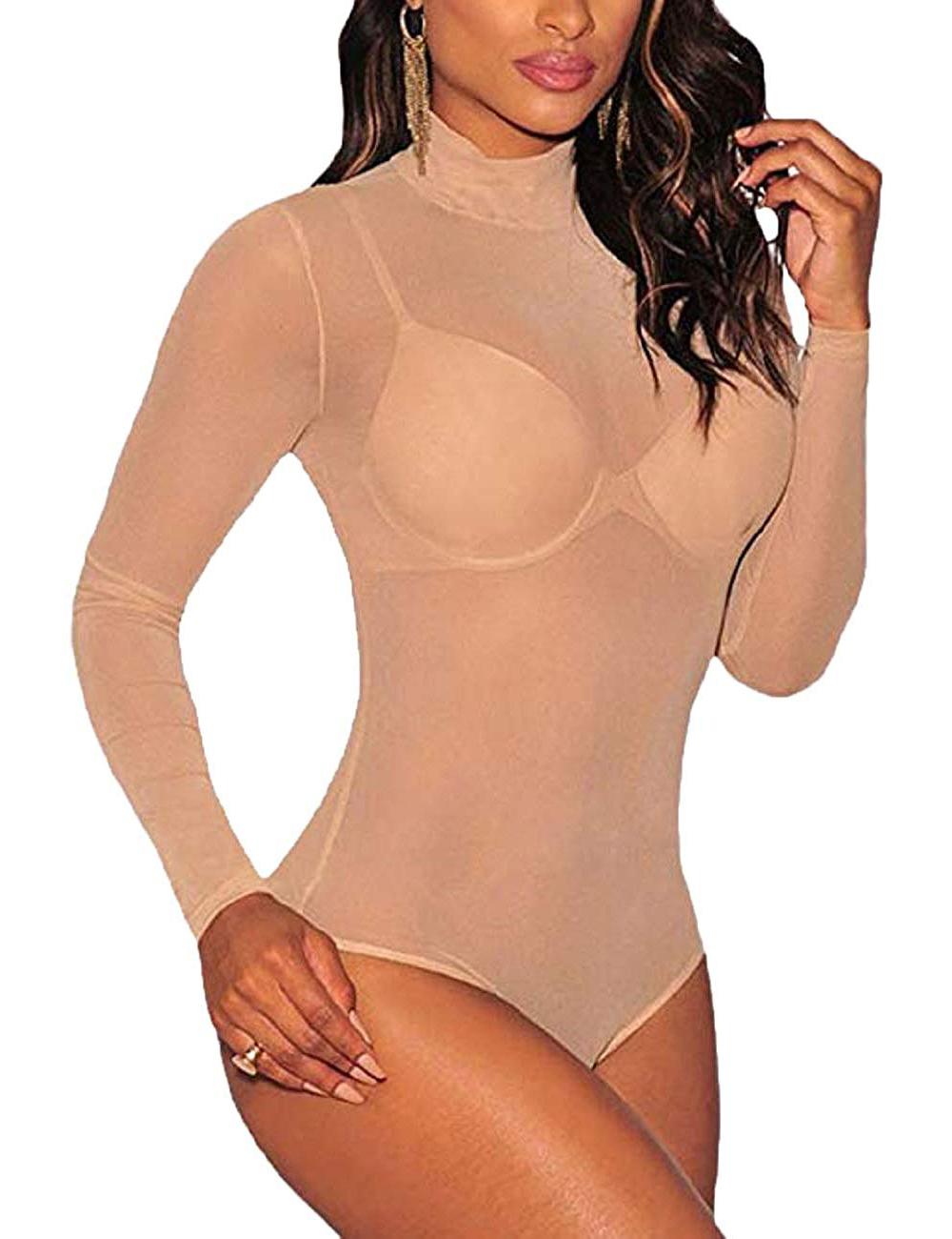 Women See Through Mesh Sheer Body Suit Girl Tops,Black Silk Contrast Bodysuit,Long Sleeved High Neck Piece for Lady Thong Seamless Fishing Net Clubwear Leotard,Fajas Para Mujer,Midnights Lingerie Underwear Women's Sheer Women See Through Mesh Sheer Body Suit Girl Tops,Black Silk Contrast Bodysuit,Long Sleeved High Neck Piece for Lady Thong Seamless Fishing Net Clubwear Leotard,Fajas Para Mujer,Midnights Lingerie Underwear Women's Sheer
