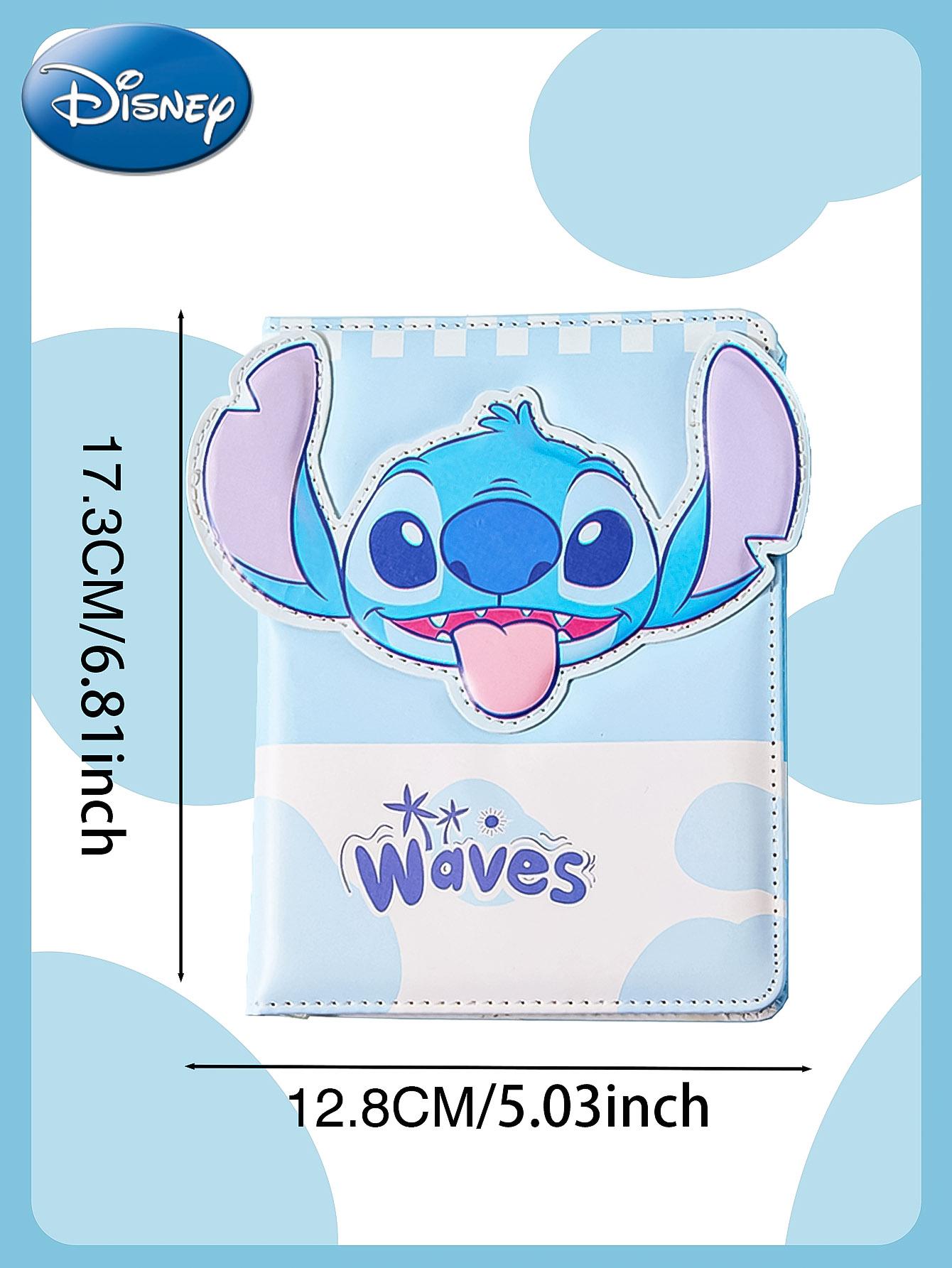 1pc Disney Officially Licensed Stitch 3D Cute Cartoon A5 Notebook Fun Creative Notepad 96 Grid Inside High-value Leather Send Friends and Family Prizes Stationery Small Gift Reading Notes Excerpt Book DIY Handbook Diary Gift for Friends