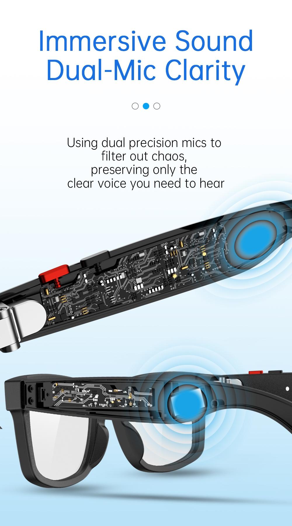 2026 New Smart Glasses Aimb S2 Max, HD Camera, Ai Translation, Video Recording, Bluetooth-compatible Music, Blue Light Blocking, Unisex Daily Wear, Multifunctional Smart Glasses