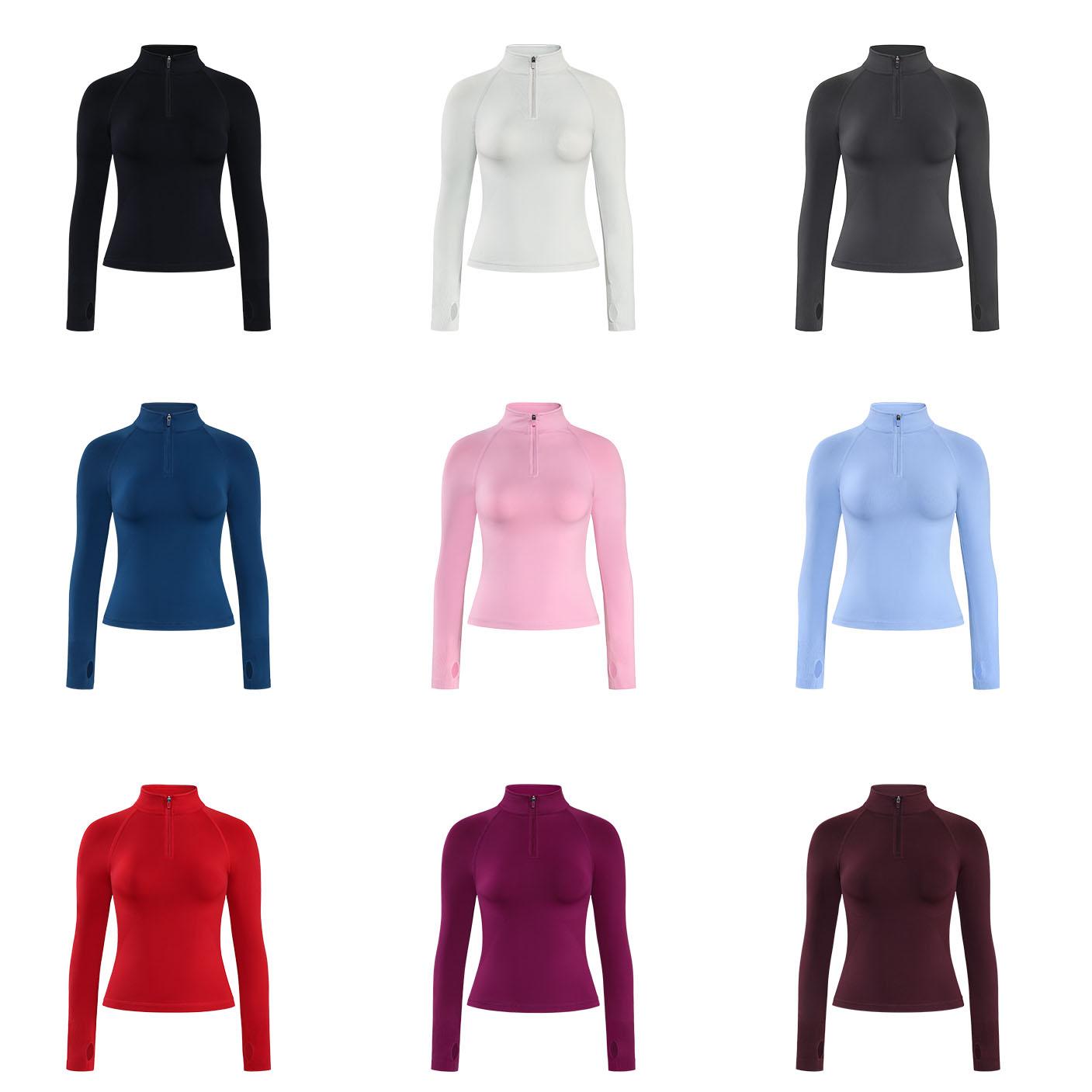 AUROLA Influence Workout Jacket for Women, Half Zip Cropped Slim Fit Long Sleeve Yoga Jackets Athletic Top with Thumb Holes SpringStatements