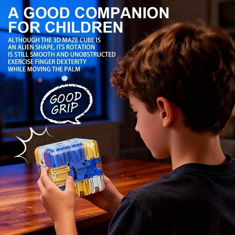 3D Roller Maze Rubik's Cube Three-Step Competition Pk Logic Thinking Toy, Children Stress Relief Training, Educational Puzzle Game