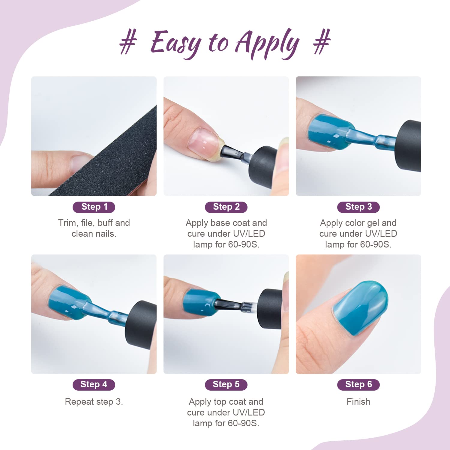 JODSONE 60 PCS Gel Nail Polish Kit with U V Light Base and Matte Glossy Top Coat Nail Gel Polish Soak off Manicure Accessory Tools Suitable for All Seasons JODSONE 60 PCS Gel Nail Polish Kit with U V Light Base and Matte Glossy Top Coat Nail Gel Polish Soak off Manicure Accessory Tools Suitable for All Seasons