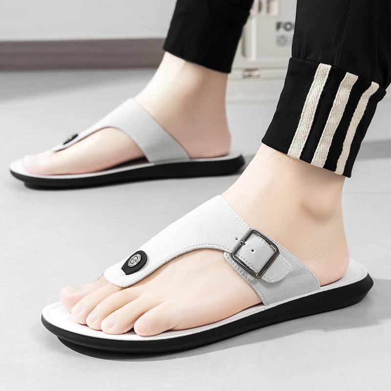 GGOR Allshoe New Summer Men'S Flip-Flops, Fashionable Soft-Soled Beach Shoes, Breathable Open-Toe Sandals, Men'S Shoes in Stock