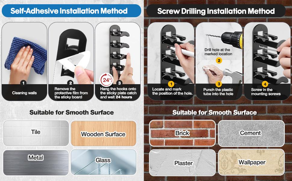 Hat Hook for Wall 2 Pack Hat Organizer Holds Up to 20 Hats with Strong Adhesive and 8 Screws Cap Holder for Closet Door and Bedroom B-Black - Decor Key Hook Wall Mounted Shelf Hat Hook for Wall 2 Pack Hat Organizer Holds Up to 20 Hats with Strong Adhesive and 8 Screws Cap Holder for Closet Door and Bedroom B-Black - Decor Key Hook Wall Mounted Shelf