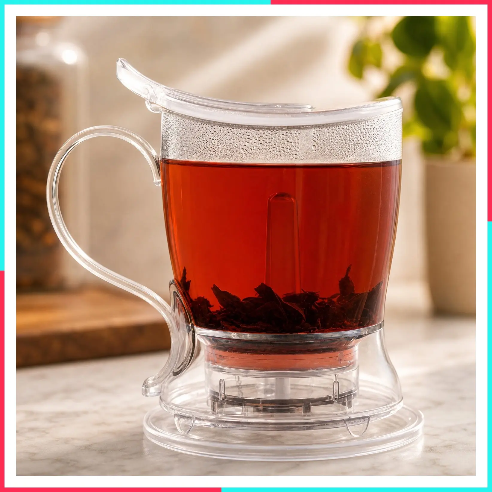 Aberdeen Smart Tea Maker BPA-Free Tea Infuser Clear 17.7 oz (525ml)