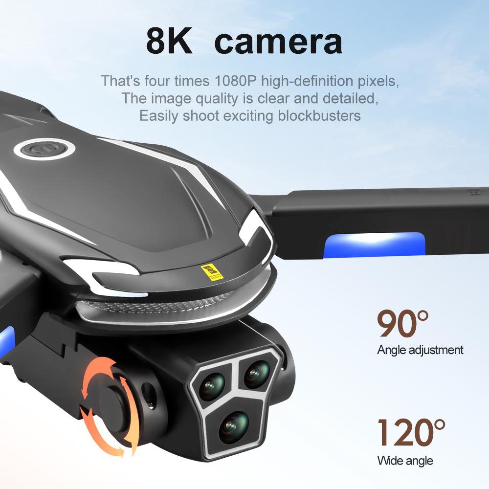 Flagship premium triple-camera drone, featuring four-directional obstacle avoidance, hovering capability, lighting control, and altitude hold. Supports multi-fold camera zoom. Professional-grade quadcopter.