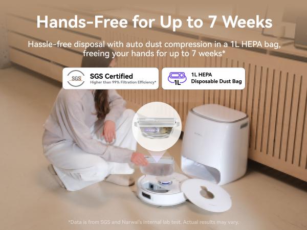 NARWAL Freo Pro Robot Vacuum and Mop Combo, Tangle Free Robot Mop, 8500Pa Powerful Suction, Self-Emptying, Auto Mop Washing, Auto Drying, Obstacle Avoidance, Ideal for Pet Hair and Hard Floor NARWAL Freo Pro Robot Vacuum and Mop Combo, Tangle Free Robot Mop, 8500Pa Powerful Suction, Self-Emptying, Auto Mop Washing, Auto Drying, Obstacle Avoidance, Ideal for Pet Hair and Hard Floor