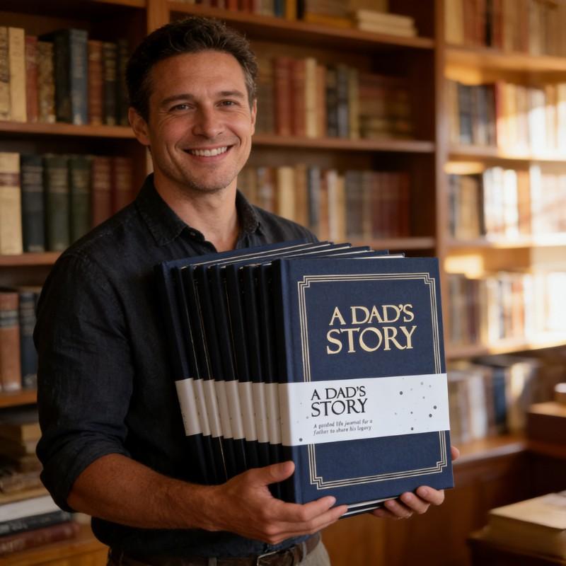 Father's Life Story Diary Hardcover Edition, Meaningful Memorial Gift, 250+ Guiding Questions, Perfect for Father's Day Birthday Christmas