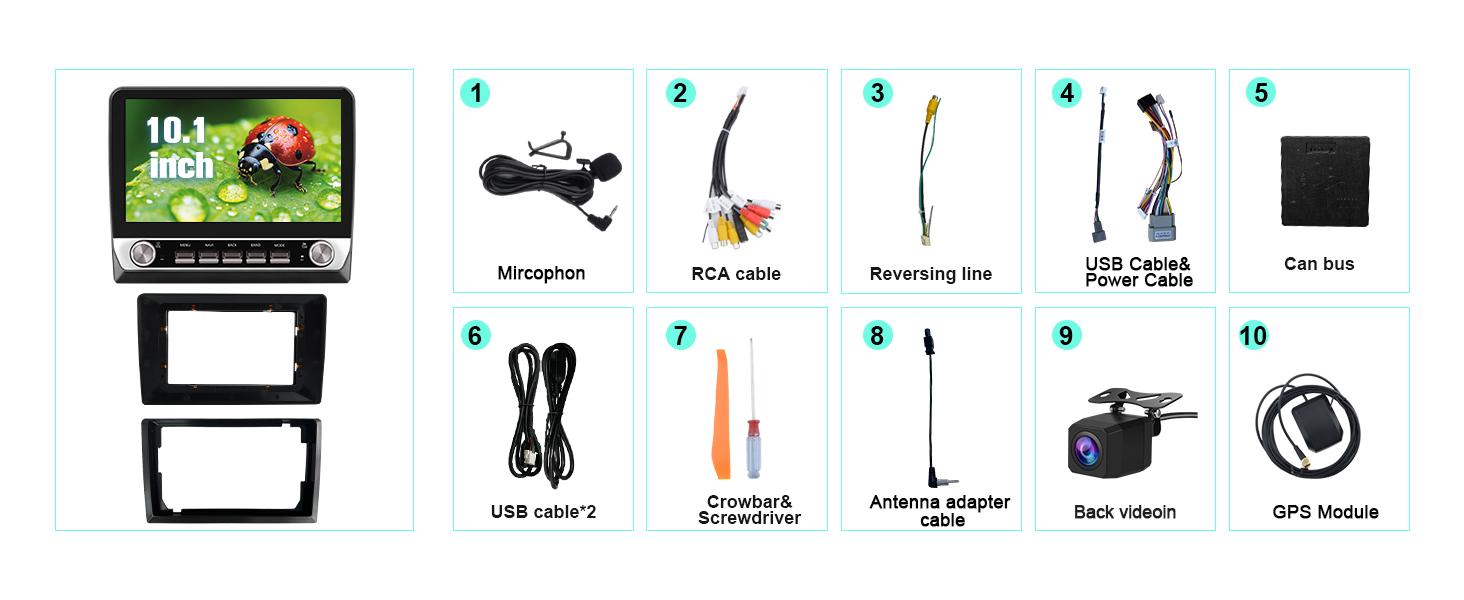 Car Stereo for Jeep Wrangler 2007-2018 touch screen has Android Auto Wireless Carplay, Bluetooth WIFI supports GPS Navigation