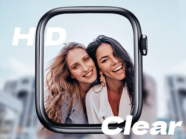 MAGIC JOHN 2 Pack Ceramic Screen Protector for Apple Watch HD Clear Bubble Free Design Anti Shock Full Coverage