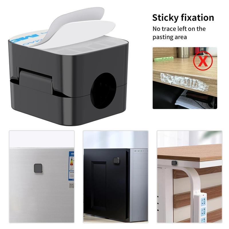 Cable Organizer, 3Counts Multifunctional Magnetic Cable Holder, Cable Management Clip, Cable Organizer for Home and Office Use, Desk Accessories, Home Decor