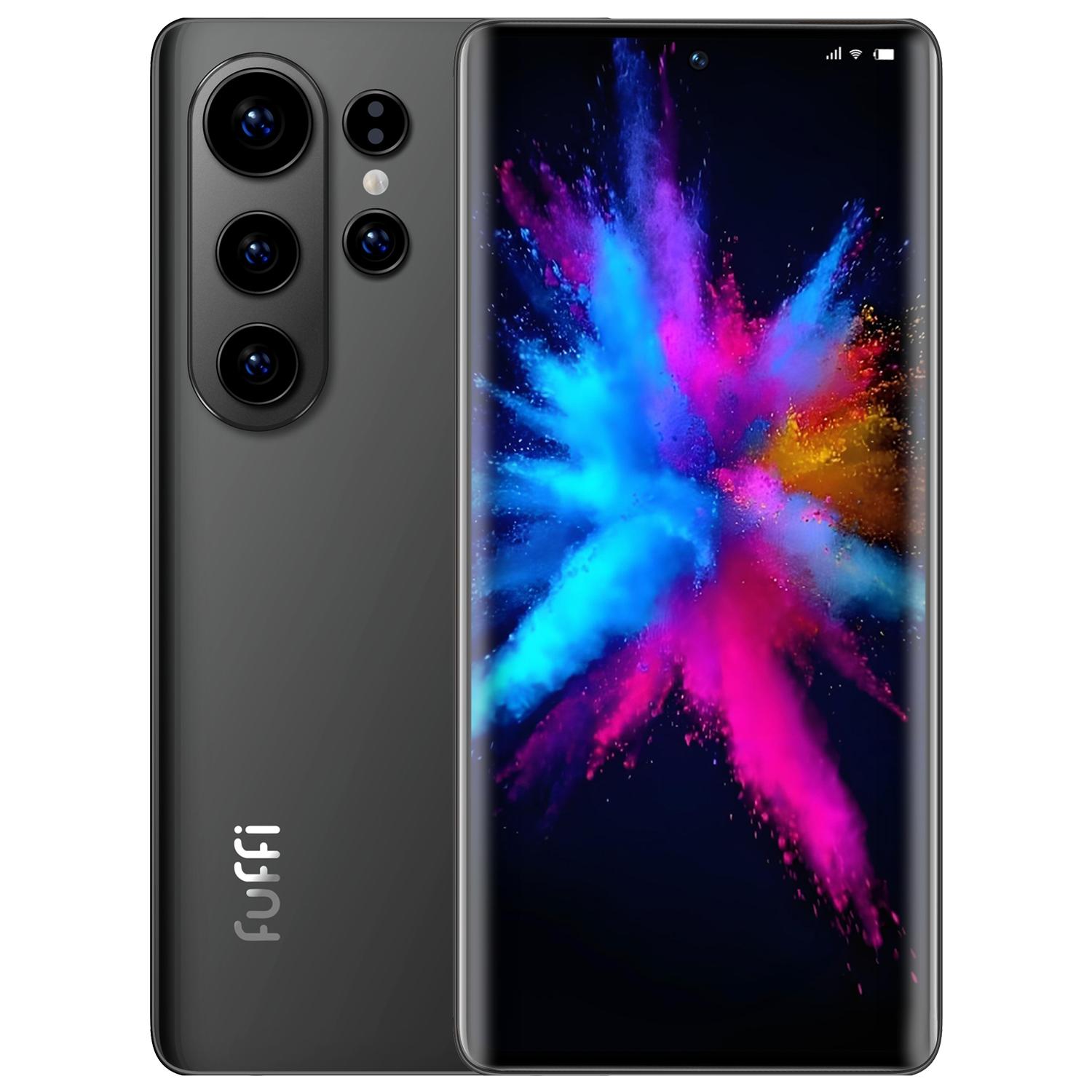 FUFFi 6.67-inch curved screen, 4G network smartphone, 4GB RAM+64GB ROM, 5MP+13MP high-definition camera, eight core processor, Android 12.0 stylish phone, 5000mAh battery, dual card dual standby, GPS