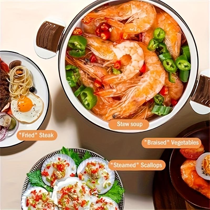 Enamel Double Handle Stockpot Large Capacity Non Stick Multi Function Cooking Pot for Family Gatherings Labor Day Christmas Parties