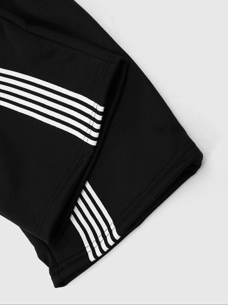 Striped Sporty Sweatpants with Side Bars & the Star Logo, Drawstring Waist, Loose Fit, Skin-Friendly Fabric for Daily Wear, Athleisure Style Pants