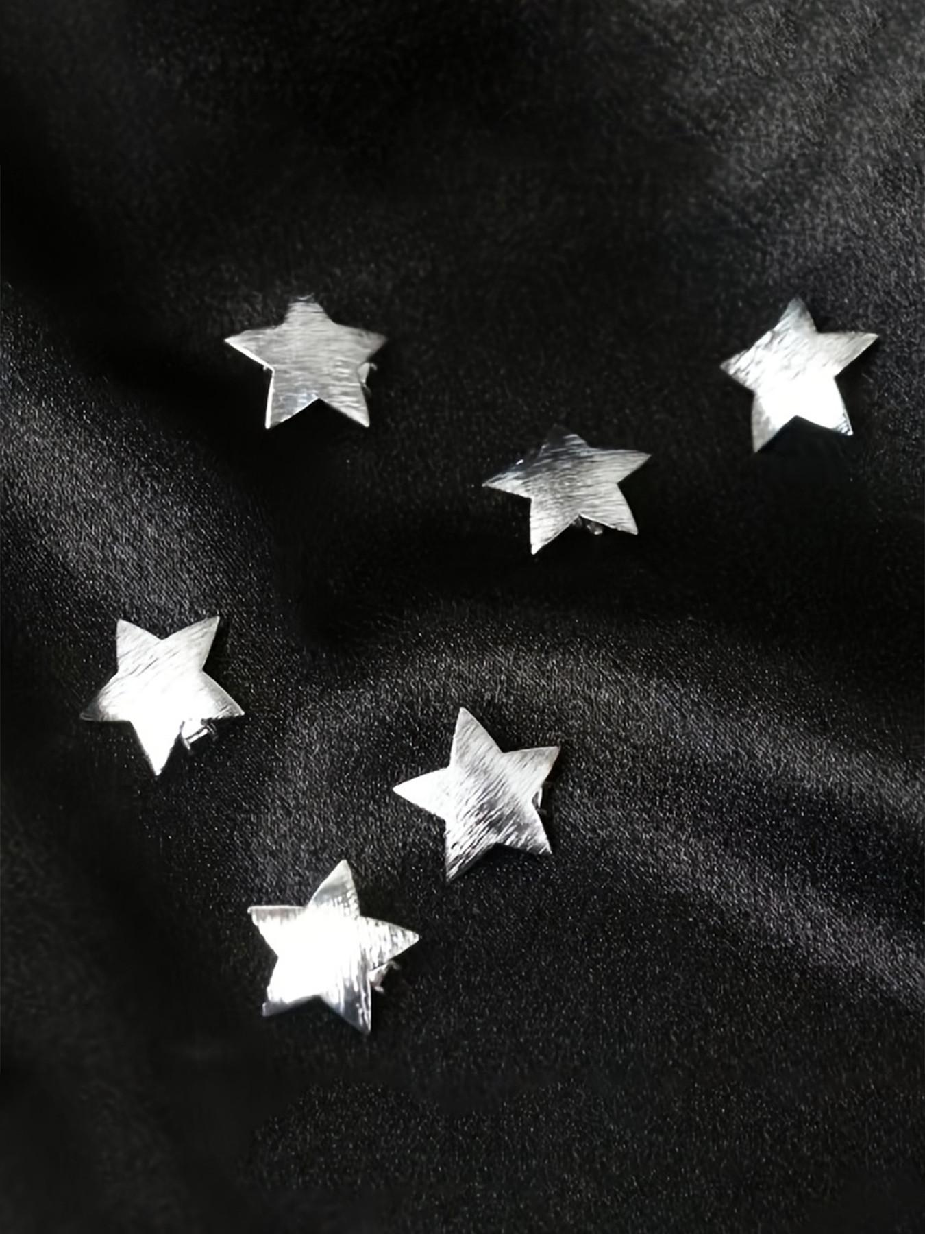 10pcs Star Braided Hair Clips, Metal Pull-Through Bean Clip, Unique Fashion Hair Accessories, Stylish and Trendy Design