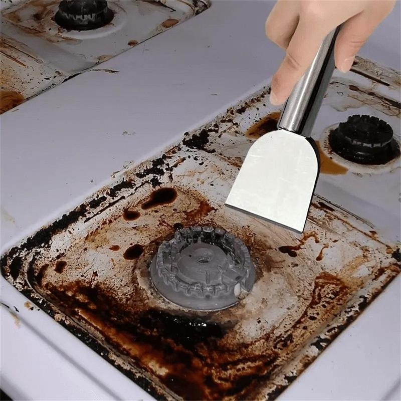 Stainless Steel Cleaning Scraper, 1pc Multipurpose Metal Utility Spatula for Kitchen, Bathroom, Home, Durable Cleaning Tool for Home, Household Items