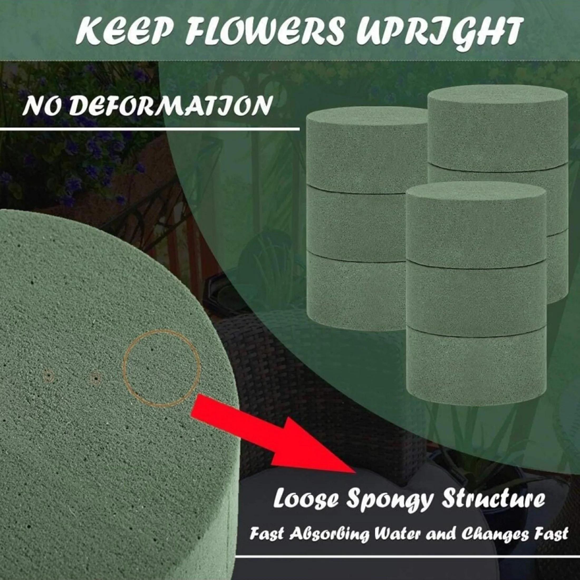 Floral Foam Blocks, 10pcs Round Artificial Flower Clay DIY Kit, Ideal for Florists, Birthdays, Graduations & Weddings