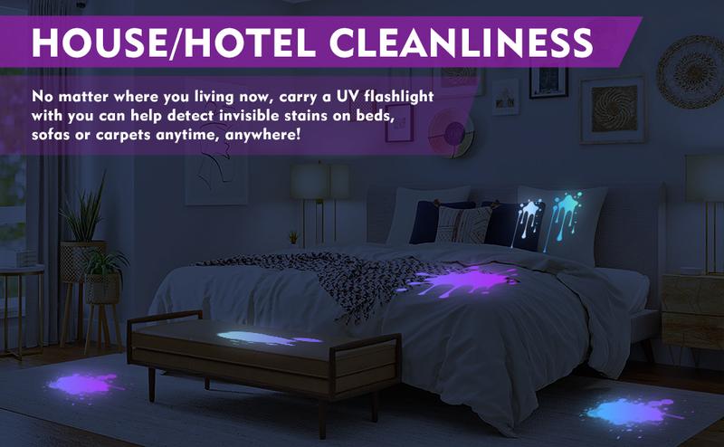 #JumpstartSale EverBrite UV Flashlight, LED Blacklight Flashlights, 395nm Black Light Flashlight for Pet Urine Detection, Scorpions, Dry Stains, Bed Bug (Batteries Included)