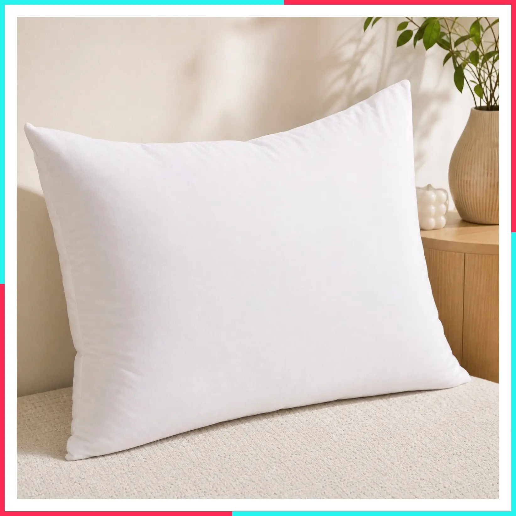 Fluffy Queen 20x30 Pillow Insert - Decorative Cushion Stuffer Sham Filler for Bed Sleeping, Pack of 1, White