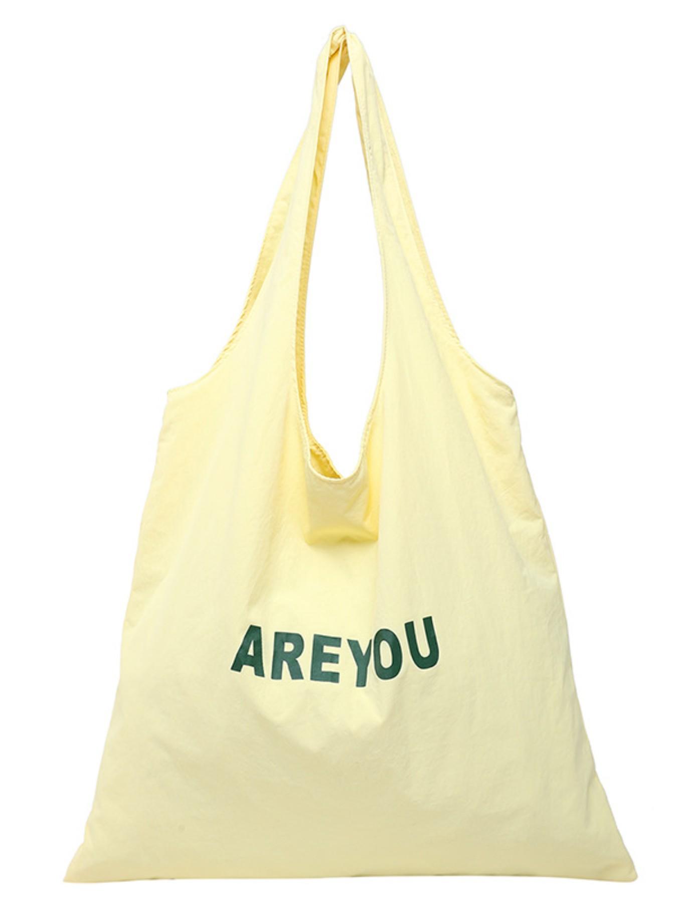 New Trendy Letter Fashion Shoulder Bag, Commuter Versatile Canvas Bag, Casual Large Capacity Women's Bag, Stylish and Practical