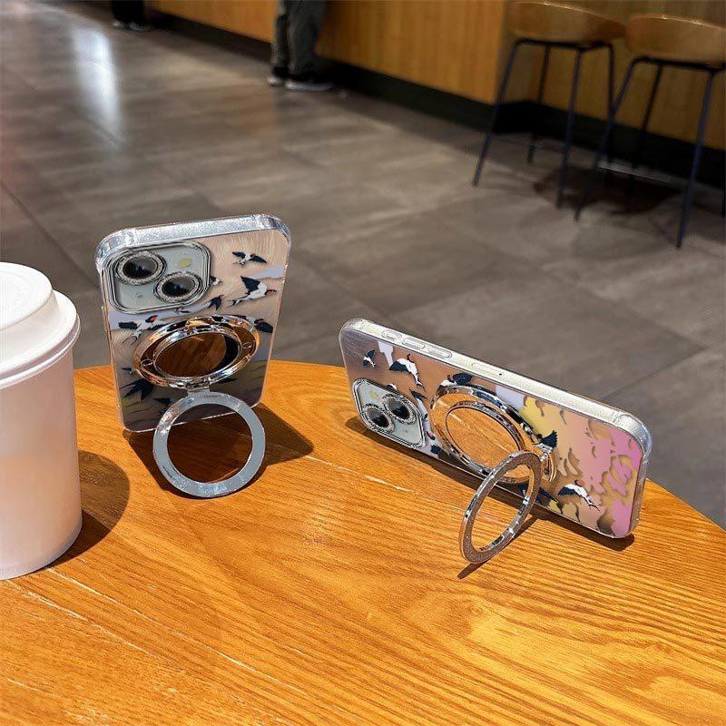 1 Piece A beautiful sky With circular bracket Pattern Protection Suitable For iPhone 14 PlusPhone Cases iPhone 14 Plus Comfortable feel Case Featuring Shockproof For Fashion