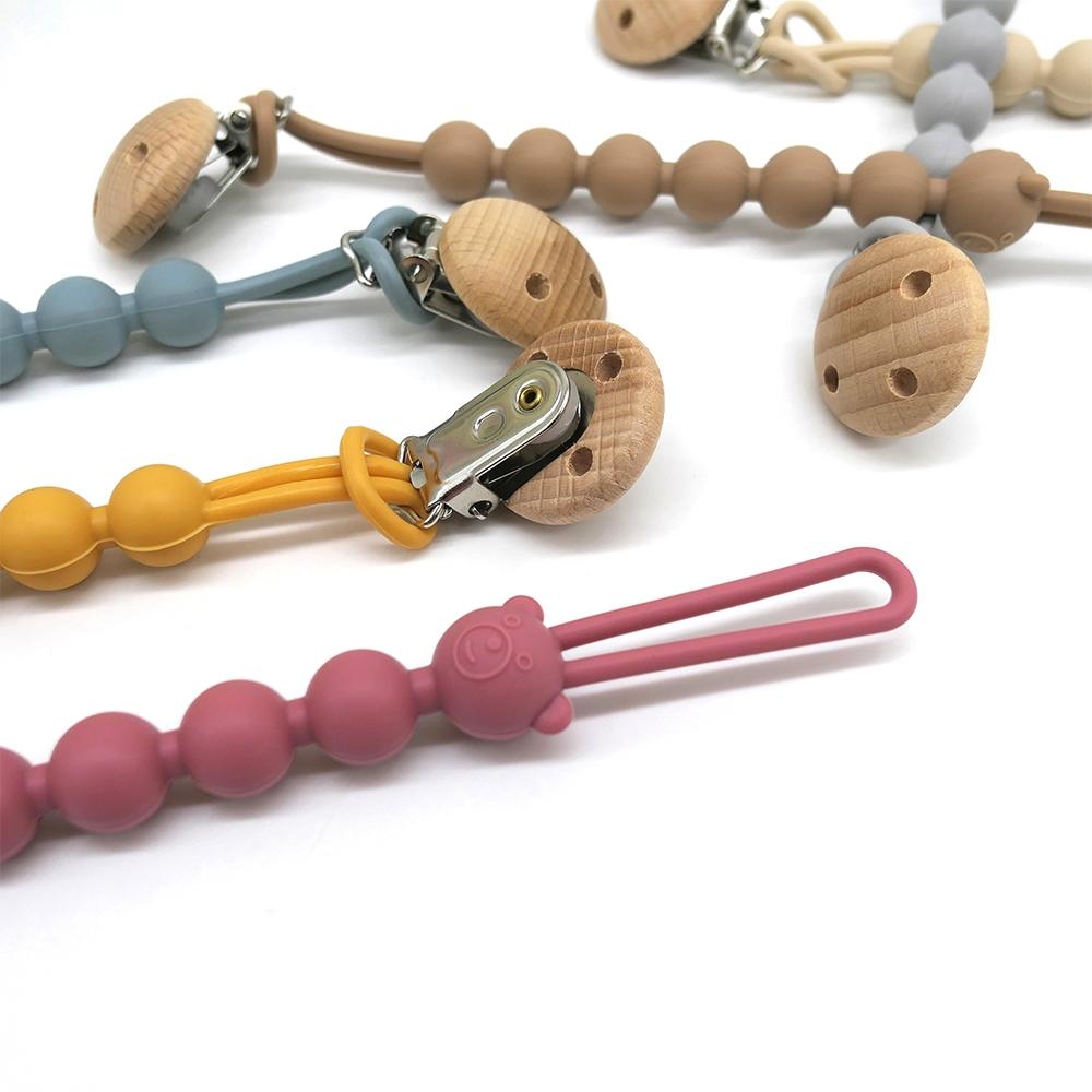 Silicone Pacifier Clip, 3 Counts/set Baby Pacifier Holder, Pacifier Teether, Teething Relief Pacifier Holder, Baby Care & Health Product, Baby Essentials