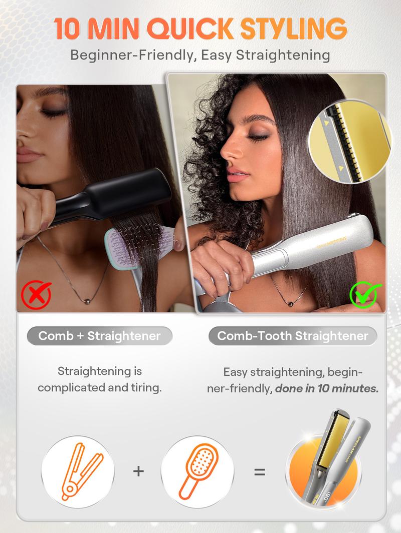 【BOGO SALE】SHEGLAM HAIR Sleek Chic Wide Glide Straightener 1.5 inch/36mm