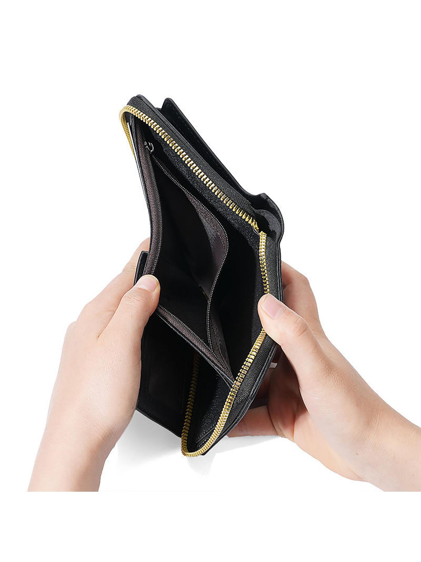 Brawl Stars Printed Black Leather Wallet for Everyday Use and Casual Outings Suitable for Gaming Enthusiasts and Fans Ideal Gift for Christmas  Birthdays  and Special Occasions with Secure Zipper and Button Closure Stylish and Durable Design Perfect for