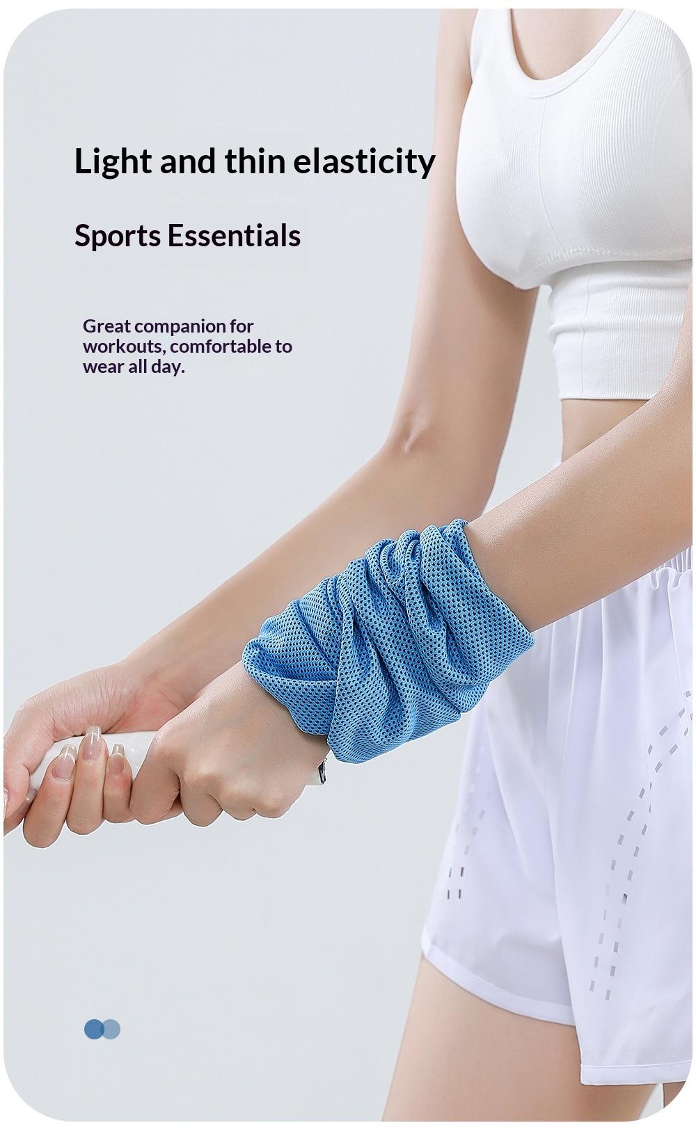 Light Luxury Ice Feel Sports Wrist Brace, Anti-Sprain Support, Cooling Sweat Absorption, Breathable, Unisex, Ideal for Fitness and Outdoor Activities