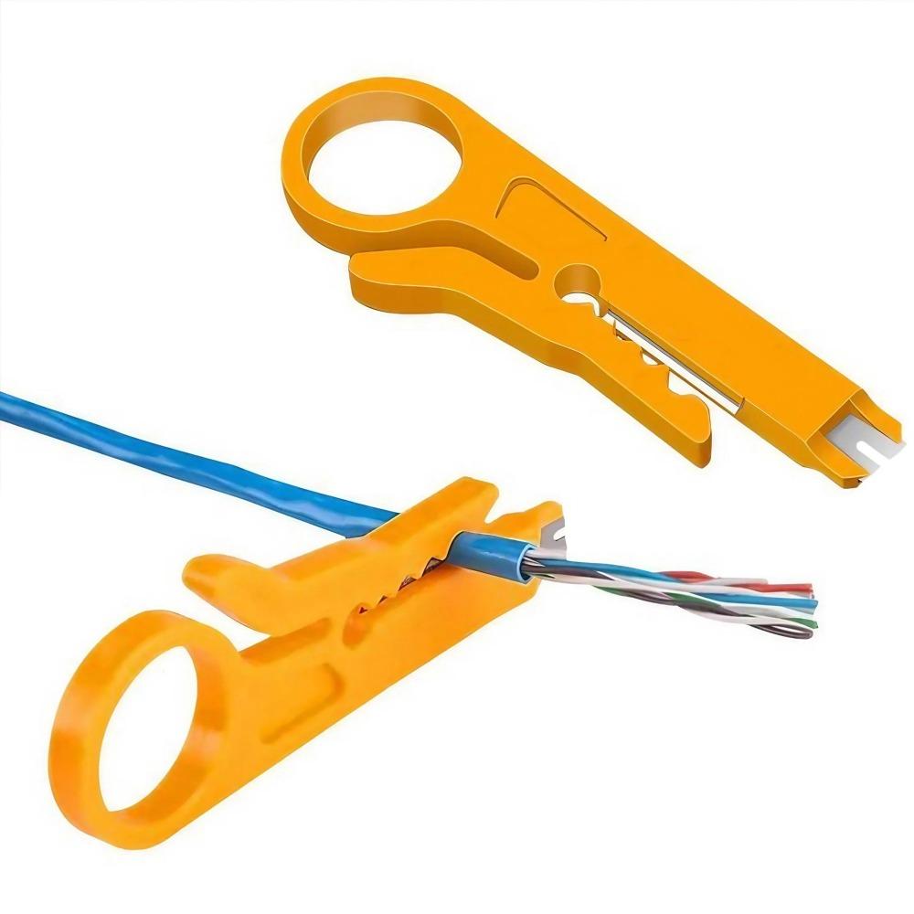 Multi-Function Cable Tool: Coax Crimper Stripper for RG59 RG6 RG7 RG11, Ethernet Cable CAT5 CAT6, Phone Line Repair Cutting Pliers