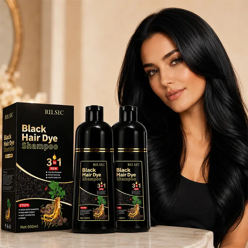 Hair Dye Shampoo 33.8 fl oz, 3 in 1 Herbal Hair Dye Shampoo for Gray Hair Coverage, Instant Hair Coloring Shampoo for Women & Men, Semi Permanent Hair Dye Treatment with Nourishing Hair Care Formula