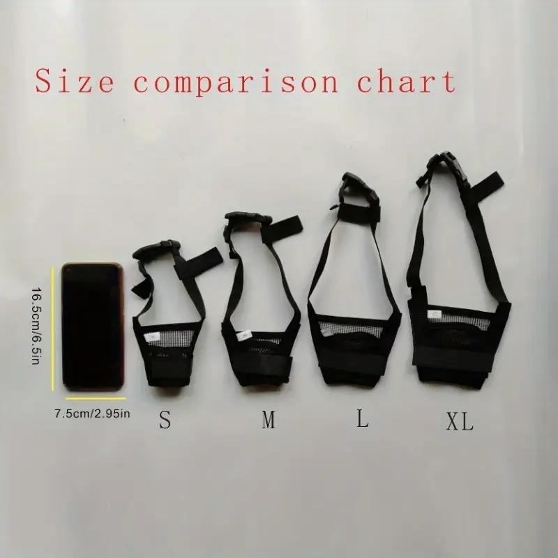 Adjustable Dog Muzzle for Small to Medium Dogs, Breathable Polyester Material, Prevents Biting and Barking, Comfortable Fit Design
