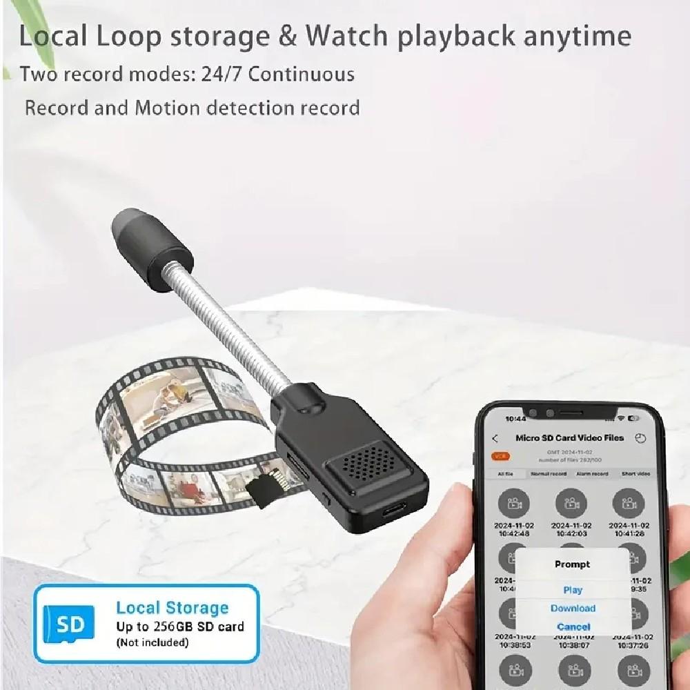 1080P WiFi Pet Camera with 24/7 Recording, Human Detection Alerts Via Phone, 2-Way Talk, Night Vision for Home Baby Monitoring