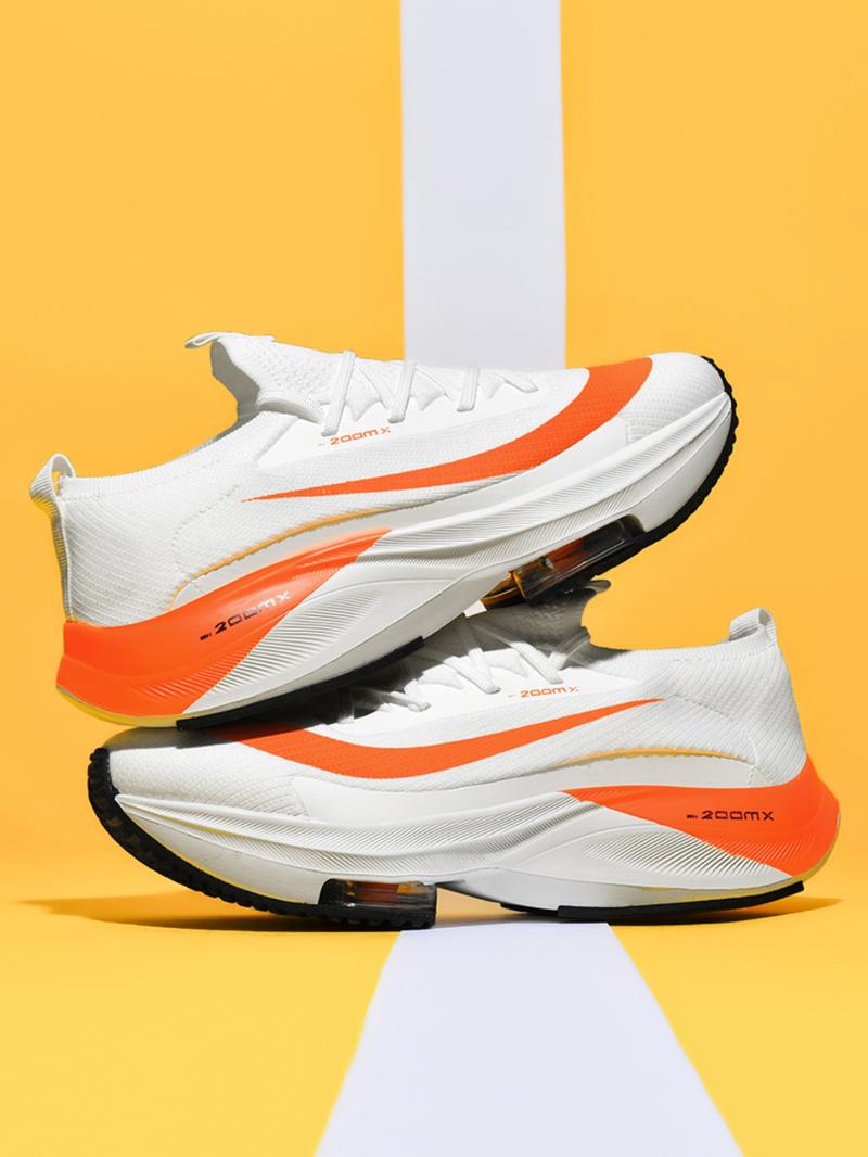 Men's Letter & Striped Print Lace Up, Casual Sporty Breathable Comfortable Running Shoes, Workout Sneakers, athletic running shoes, Non-slip Sneakers for Daily Wear