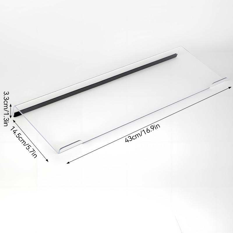 Transparent Acrylic Keyboard Stand with Silicone Anti Slip Strip, 1 Count Keyboard Wrist Rest, Desk Organizer for Office Home School Dormitory, Durable Keyboard Accessories