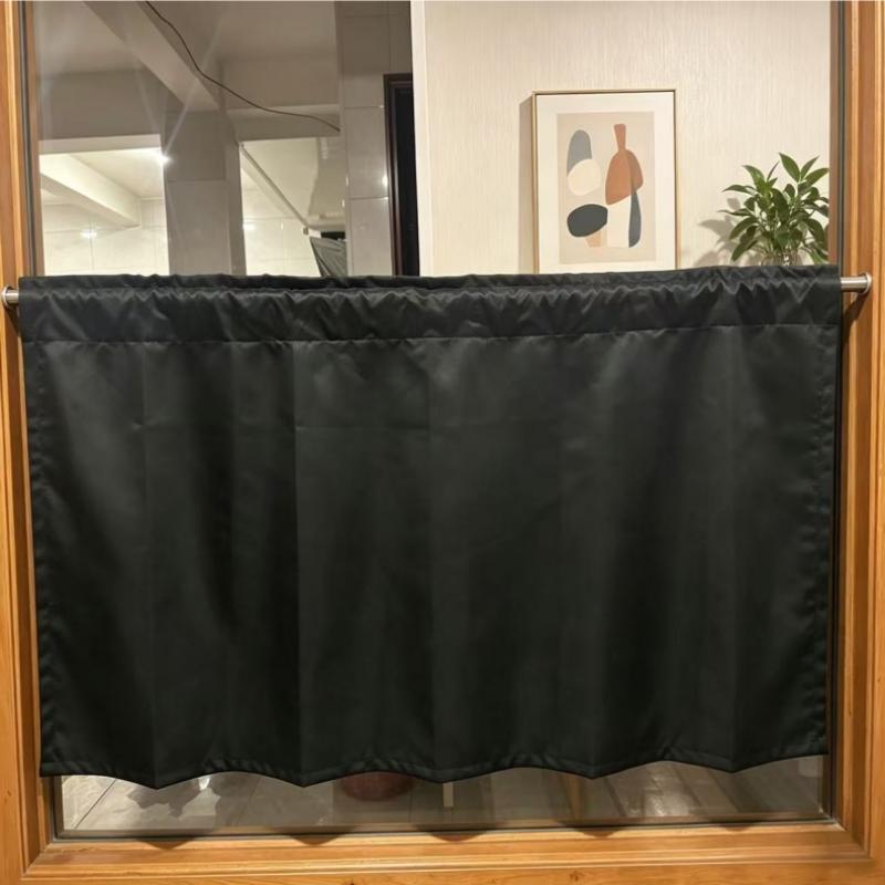 High-Quality Short Curtain, Rod Pocket Design, Minimalist Home Decor Essential, Perfect for Small Spaces, Three Colors Available, 1 Panel