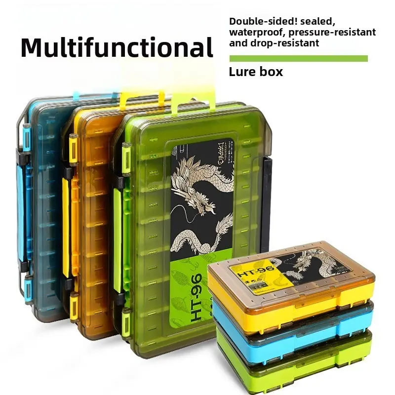 Double-sided Luya box, double-layer thickened hard bait storage box, doge portable box, get accessories box, sea fishing storage box, bait storage box.