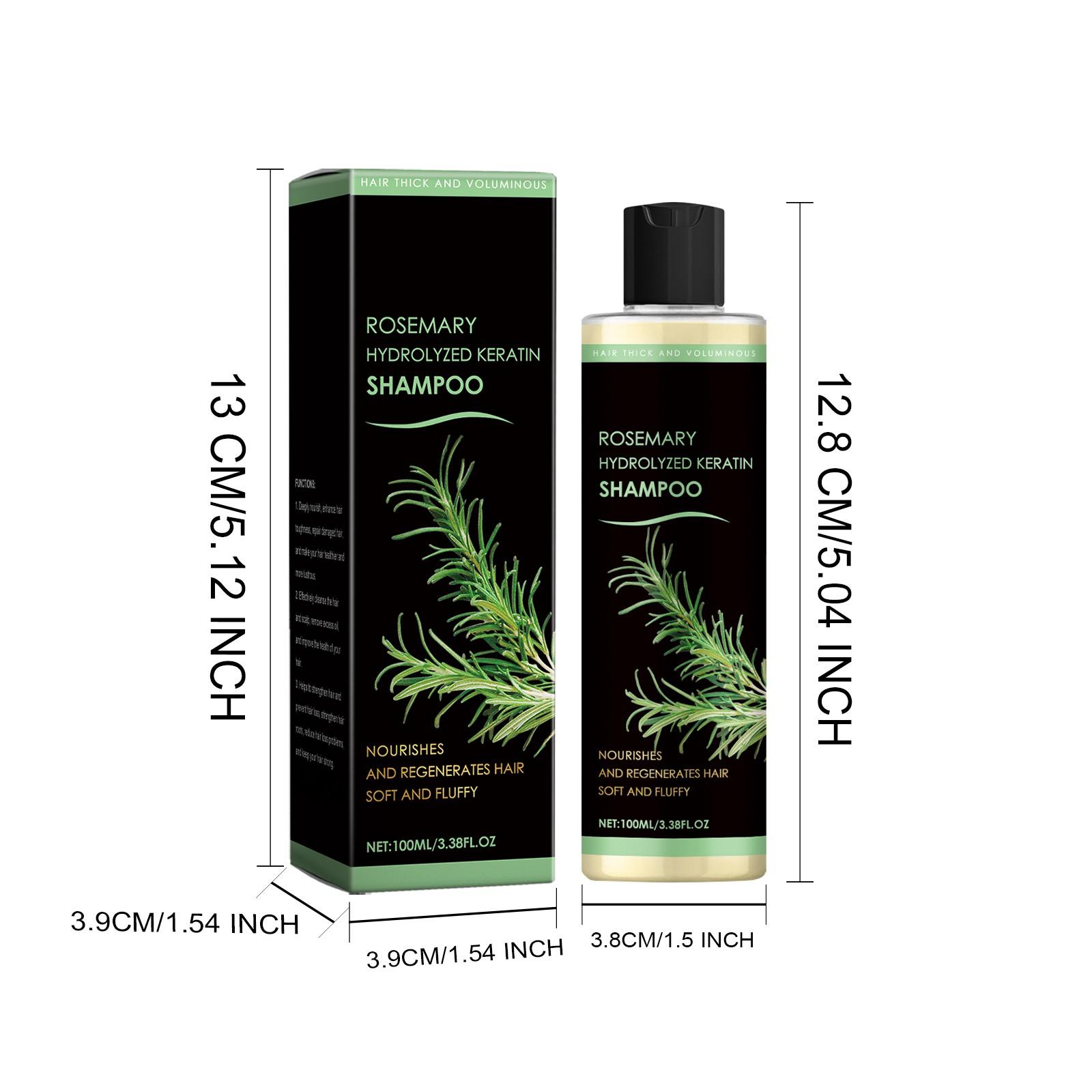 Rosemary Shampoo Daily Scalp Cleanser, Nourishes Hair, Natural Shine, Softening, Moisturizing, Gentle Formula, Ideal for Regular Use