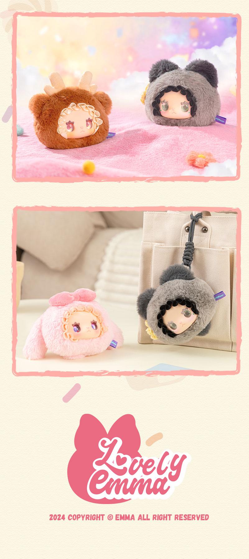Lovely Emma Plush Blind Box Collection, Surprise Adorable Creative Plush Keychain, Lovely Emma Keychains, Cute Collectible Figures for Trendy Gifts