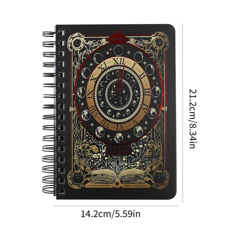 Roman Compass Style Diary Book, Detailed Daily Progress Tracking Notebook, Effective Time Management Planning Tool, Travel Diary Notebook