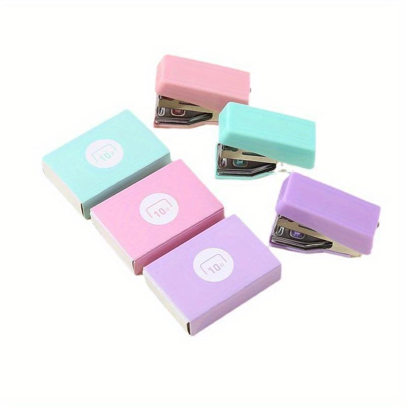 1 set of mini stapler mini school supplies kit mini office supplies kit including mini stapler, staples Girly Office Supplies